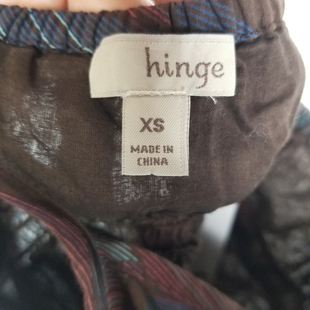 Hinge Spaghetti‎ Strap Ruffle Leaf Print Dress XS - Picture 5 of 7